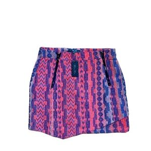 NWT Miss Me Fire Stitch Patterned Mini Skirt